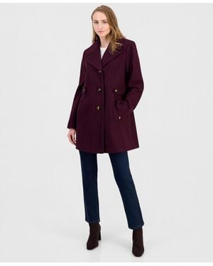 Anne Klein Single-breasted Peacoat - Red