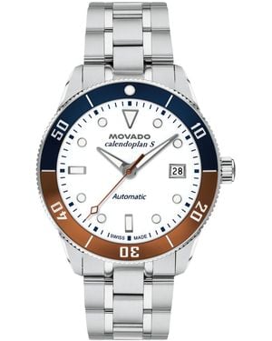 Movado Calendoplan S Swiss Automatic Stainless-steel Watch - Metallic