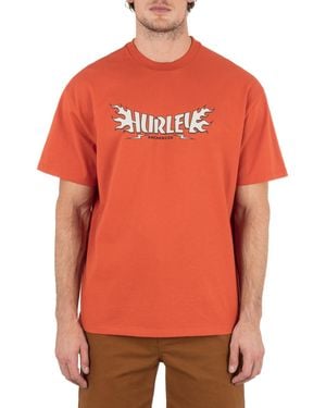 Hurley Burnt Short Sleeve T-shirt - Orange