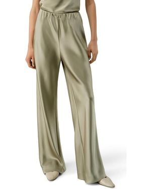 LILYSILK Straight-leg Silk Satin Pants - Green