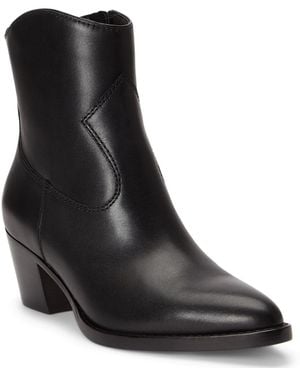 Ralph Lauren Harpher Burnished Leather Booties - Black