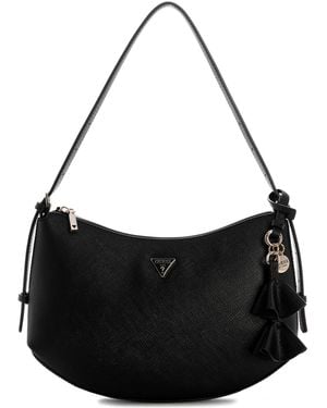 Guess Danielle Small Zip-top Shoulder Handbag - Black