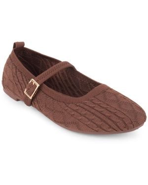 Tahari Montpellier Mary Jane Flats - Brown