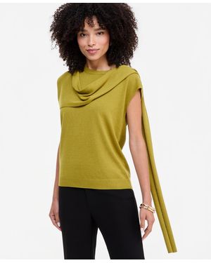 INC International Concepts Sleeveless Scarf-detail Sweater - Multicolor