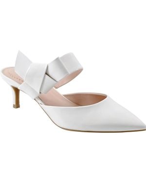 Bandolino Millie Pointed Toe Kitten Heel Mules - White