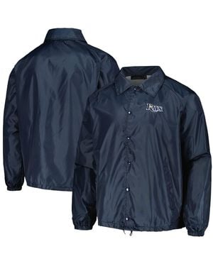Dunbrooke Tampa Bay Rays Coach's Raglan Full-snap Windbreaker Jacket - Blue