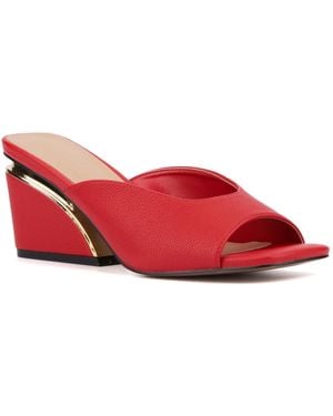TORGEIS Carissa Wedge Sandals - Red