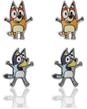 Bluey 4-pack Stud Earrings Set - Metallic