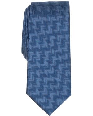 Alfani Dorian Chevron Slim Tie - Blue