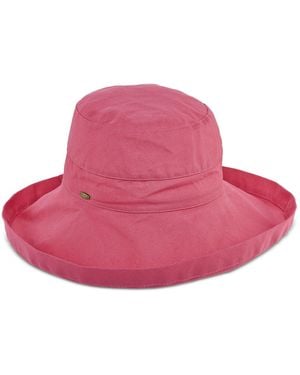 Scala Cotton Big Brim With Inner Drawstring - Pink