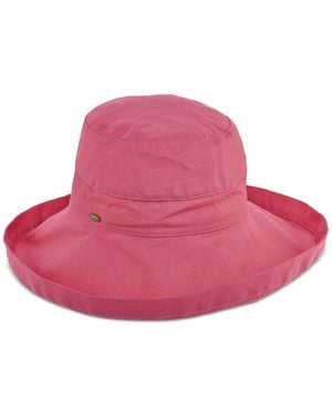 Scala Cotton Big Brim With Inner Drawstring - Pink