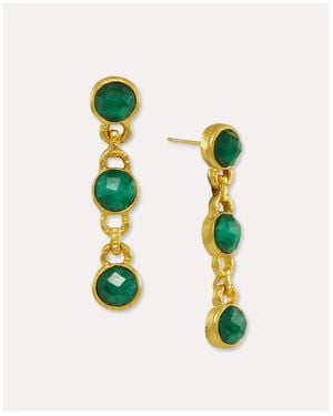 Ottoman Hands Ela Drop Earrings - White
