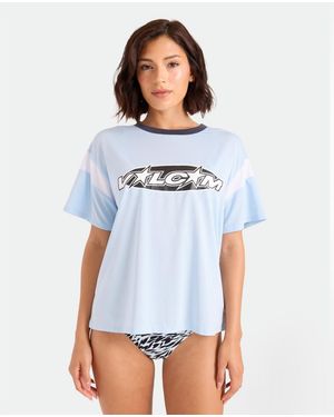 Volcom Crewneck Short-sleeve Swim Cover-up Jersey - White