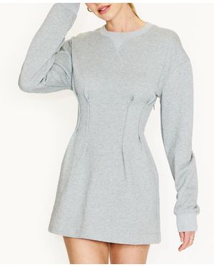 Line & Dot Esryn Long-sleeve Mini Dress - Gray