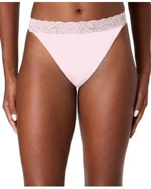 Maidenform Everyday Pretty Lace Thong Panty - Brown