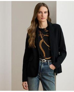 Ralph Lauren Cotton Blend Sweater Blazer - Black