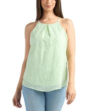 Bcx Embroidered Scallop Edge Top - Green