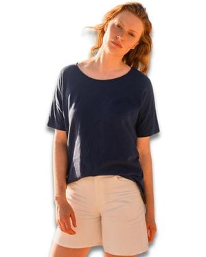 Celtic & Co. Round Neck Boxy Fit T-shirt - Blue