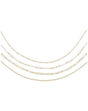 Retro Chic Aeolian Echo Necklace Set - White