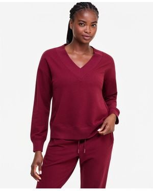 ID Ideology Fleece V-neck Sweatshirt - Red