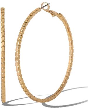 Jessica Simpson Omega -tone Statement Hoop Earrings - Metallic