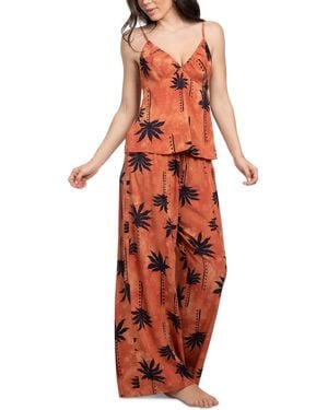 MIDNIGHT BAKERY Palm Cami Pant Lounge Set - Orange