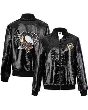 Cuce Pittsburgh Penguins Sequin Full-zip Jacket - Black