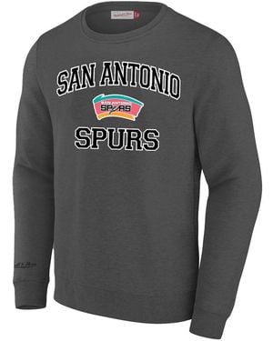 Mitchell & Ness San Antonio Spurs Big & Tall Hardwood Classics Sweatshirt - Gray