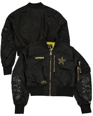KTZ X Alpha Industries Dallas Cowboys Full-zip Crop Jacket - Black