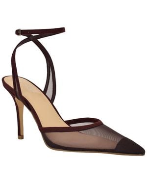 Calvin Klein Ozala Mesh Ankle Strap Stiletto Pumps - Brown