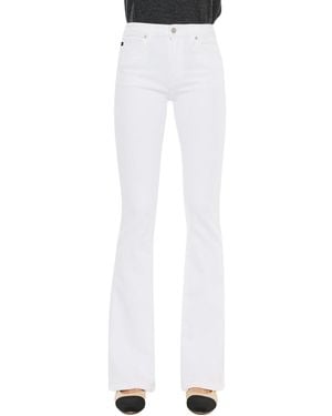 Kancan Paulina High Rise Bootcut Jeans - White