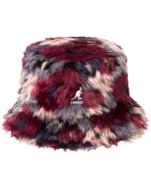 Kangol Faux Fur Bucket Hat - Red