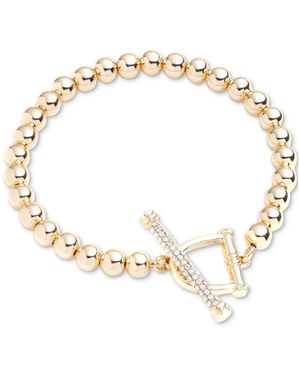 Ralph Lauren Tone toggle Beaded Flex Bracelet - Metallic