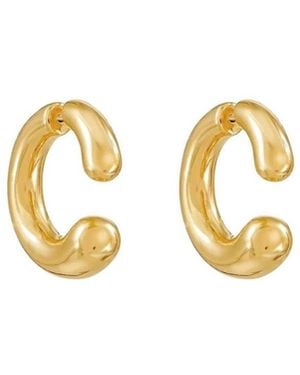 Josh & Chloe Sierra Orbit Curved Jacket Earrings - Metallic