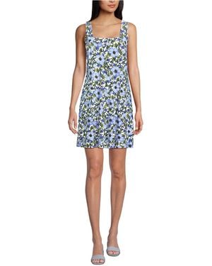 Lands' End Silky Knit Mini Shift Dress - Blue