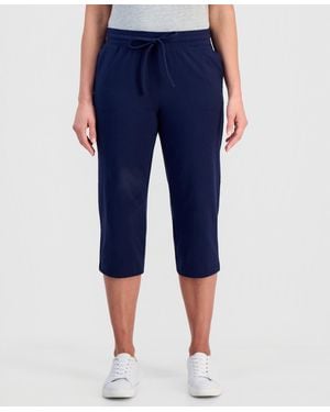 Style & Co. Mid Rise Capri Sweatpants - Blue