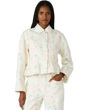 Steve Madden Printed Collared Jacket - White