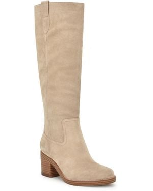Nine West Hecee Tall Block Heel Boots - White
