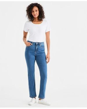 Style & Co. High Rise Straight-leg Jeans - Blue
