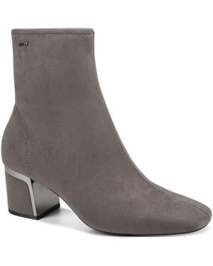 DKNY Chiara Heeled Dress Booties - Brown
