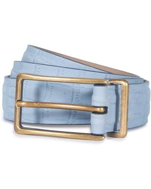 Michael Kors Michael Nubuck Leather Belt - Blue