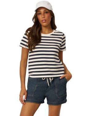Cable & Gauge Cable And Gauge Essential Stripe Tee - White