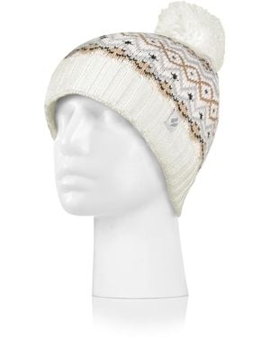 Heat Holders Astrid Knit Roll Up Hat - White