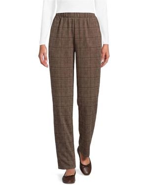 Lands' End Sport Knit High Rise Pants - Brown