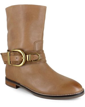Kenneth Cole Nico Buckle Strap Boots - Brown