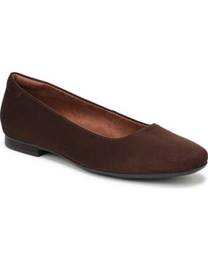 Naturalizer Kari Square Toe Ballet Flats - Brown