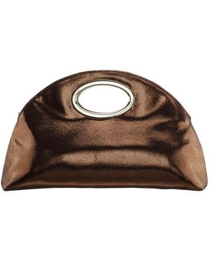 Nina Cut Out Handle Medium Clutch Handbag - Brown