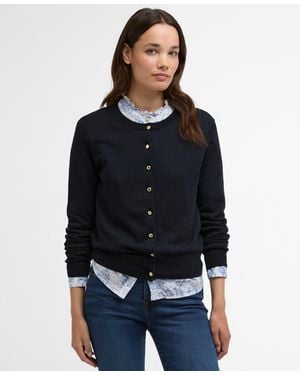 Barbour Wisteria Crewneck Knitted Cardigan - Black