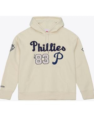 Mitchell & Ness Philadelphia Phillies Yacht Rock Fleece Hoodie - Natural
