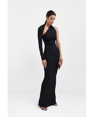 MARCELLA Manhattan One Shoulder Gown - White